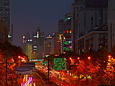 杭州庆春路夜景