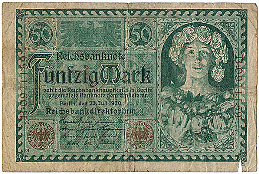 老,货币,正面,德国,20年代