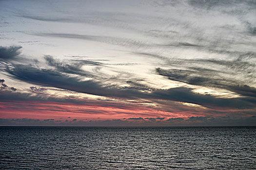 灰色天空,上方,海洋,帕福斯,塞浦路斯