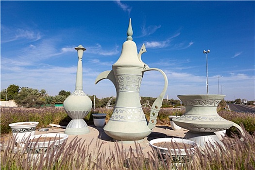 咖啡壶,雕塑,酋长国,阿布扎比,阿联酋