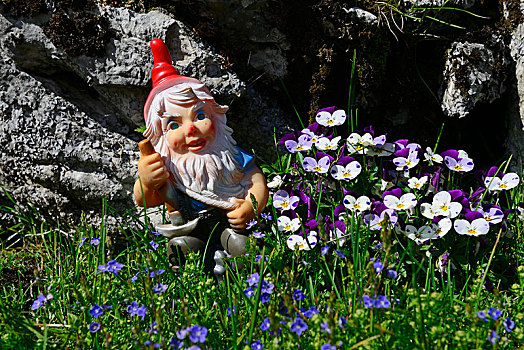 花园小矮人,巴伐利亚,德国,欧洲