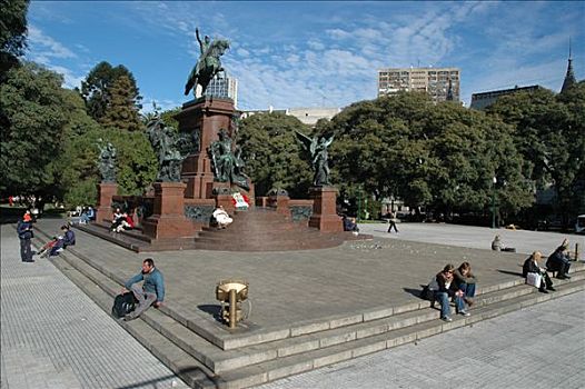纪念建筑,广场,布宜诺斯艾利斯,阿根廷