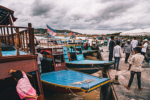 柬埔寨,洞里萨湖,码头