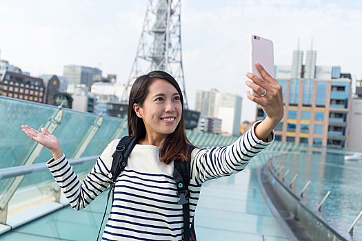 女人,手机,名古屋,城市