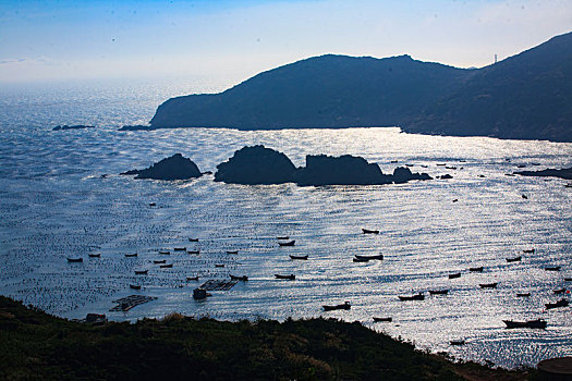 海湾,船,阳光,海岸,停泊,航行,港湾