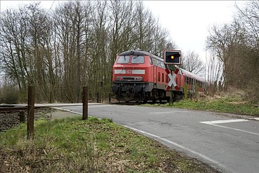 驾驶,铁路,红绿灯,石荷州,德国,欧洲