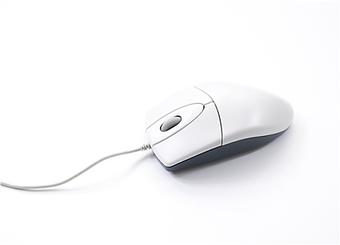 电脑鼠标,线缆,白色背景,背景