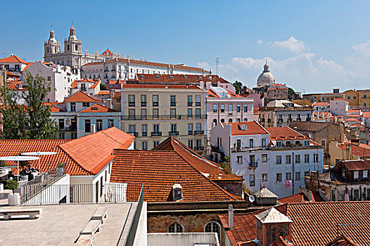 教堂,视点,阿尔法姆小区,里斯本,葡萄牙,欧洲
