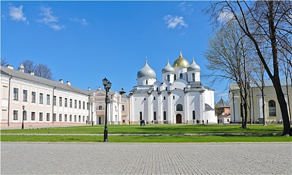 索菲亚,大教堂,晴天,诺夫哥罗德,克里姆林宫,俄罗斯