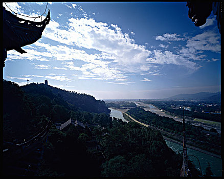 四川都江堰全景