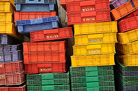 彩色,鱼,盒子,泰国,亚洲