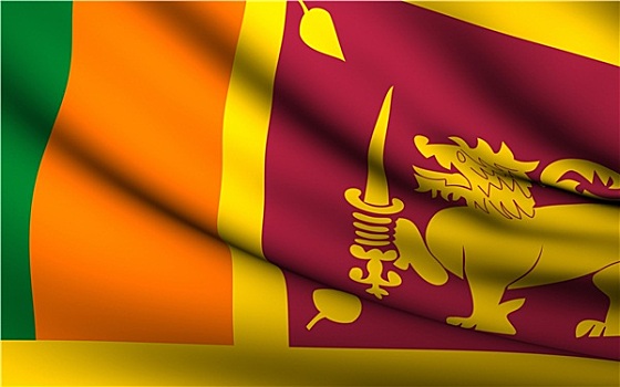 飞,旗帜,斯里兰卡,国家,收集
