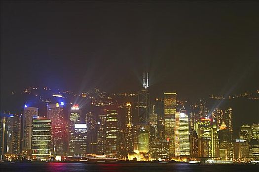 摩天大楼,城市,维多利亚港,香港岛,香港,中国