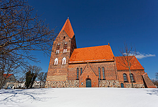 教堂,梅克伦堡,波罗的海,德国,欧洲