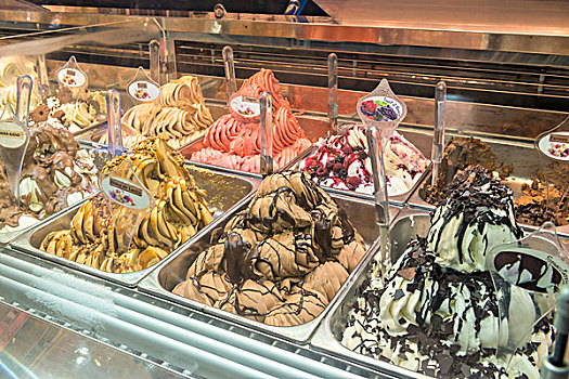 西班牙,巴塞罗那,意大利冰淇淋,大幅,尺寸
