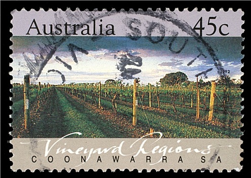 邮票,澳大利亚,葡萄园,南澳大利亚州