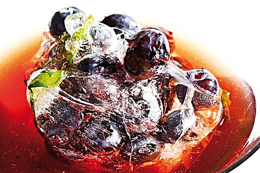 蓝莓,冰冻,冰块