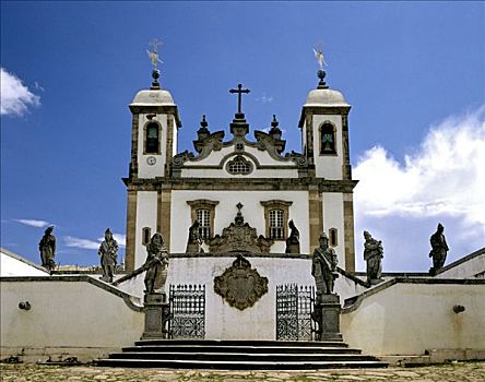 雕塑,教堂,朝拜,场所,巴西,南美