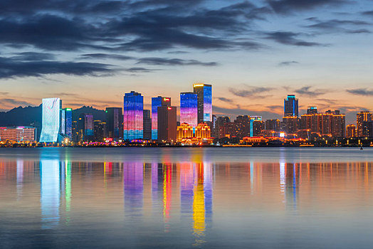 青岛,城市风光,西海岸,新区,夜景