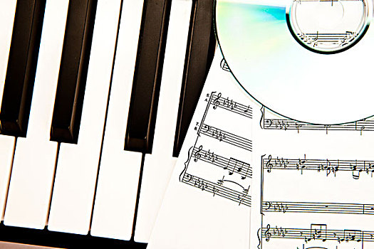 cd,音乐,得分,钢琴,按键