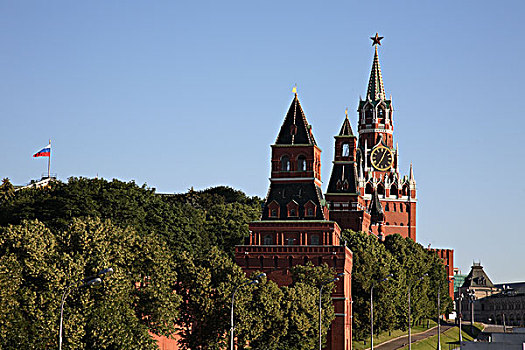 俄罗斯,莫斯科,红场,克里姆林宫,塔,墙