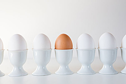 红皮鸡蛋,排,白色,蛋,特写
