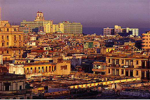俯视,城市,哈瓦那,古巴