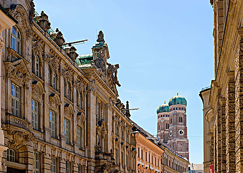 建筑,圣母教堂,老城,慕尼黑,上巴伐利亚,巴伐利亚,德国