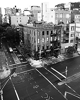 城市街道,场景,俯拍,纽约,美国