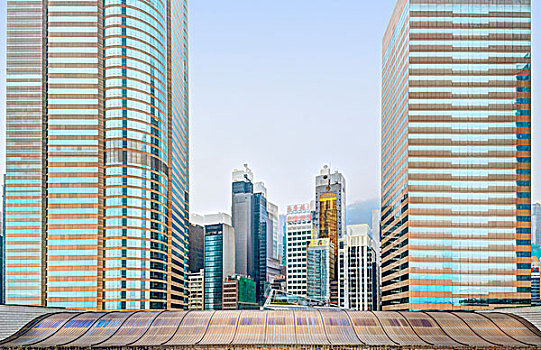 摩天大楼,靠近,市中心,香港岛,香港,中国