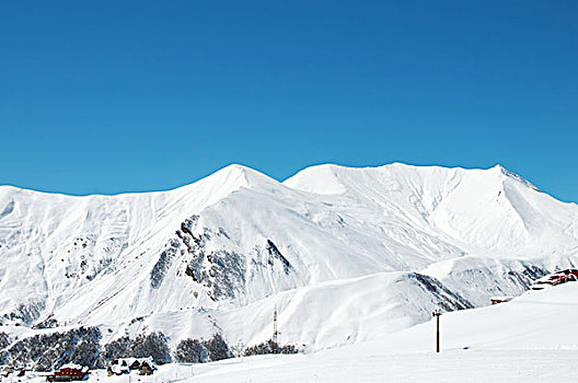 高山,雪