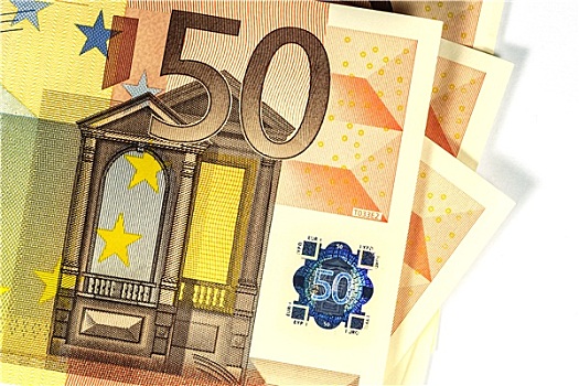 50欧元,货币,展示,特写