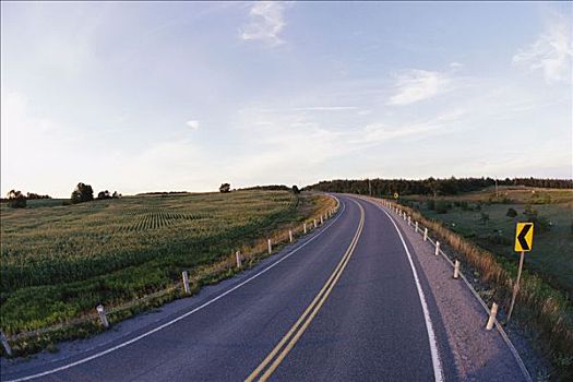 道路,风景,天空,安大略省,加拿大