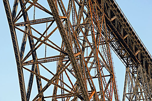 金属结构,桥,铁路桥,德国,建造,1893年,高,长