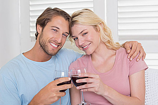 幸福伴侣,红酒,沙发