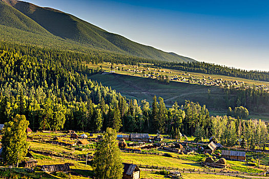 新疆喀纳斯景区白哈巴村风景