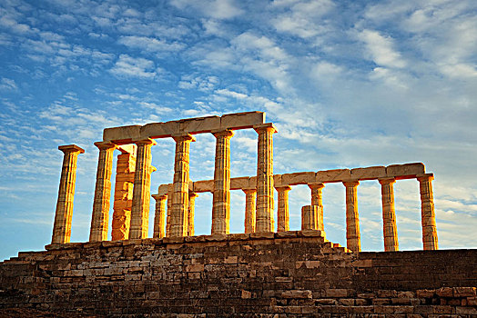 海神殿,靠近,雅典,希腊