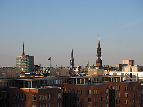 汉堡市,天际线,风景