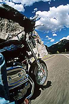 摩托车,骑乘,景色,模糊,道路,不列颠哥伦比亚省,加拿大