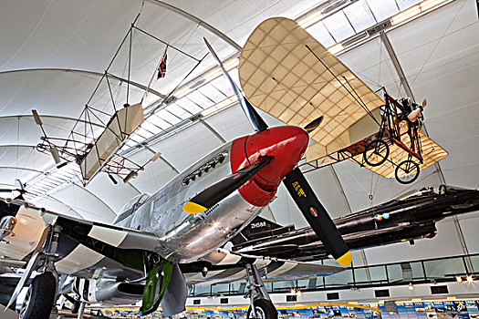 英格兰,伦敦,皇家,空军,博物馆,展示,旧式,飞机