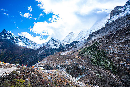 稻城亚丁秋色,秋季风光,高原雪山摄影,四川,甘孜州,秋天风景,自然风光摄影,仙乃日,央迈勇,夏诺多吉,三大神山,2020年