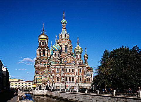 教堂,救助者,血,圣彼得堡,俄罗斯