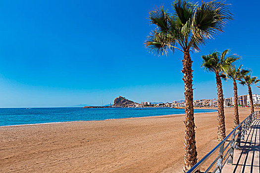 海滩,穆尔西亚,湾,地中海,西班牙