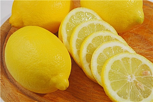 柠檬,木盘