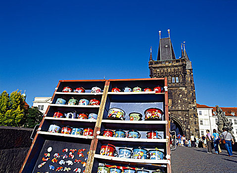 纪念品,老城,立交桥,布拉格,捷克共和国