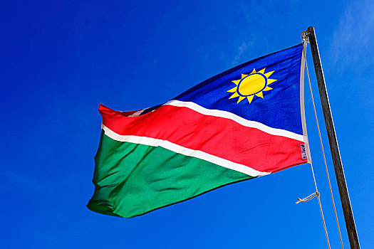 旗帜,纳米比亚,正面,蓝天