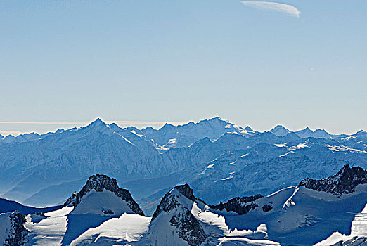 法国,阿尔卑斯山,上萨瓦省,夏蒙尼,地区,顶峰