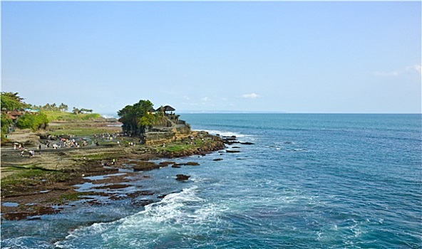 海神庙,巴厘岛,印度尼西亚,圣地,礼拜,海洋,神