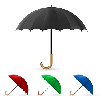 伞,四个,彩色