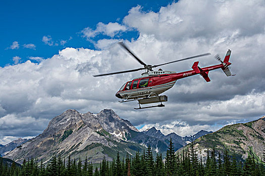 直升飞机,降落,公园,加拿大